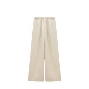 ZARA FLOWING PAJAMARO TROUSERS BEIGE SIZE S | 9479/053